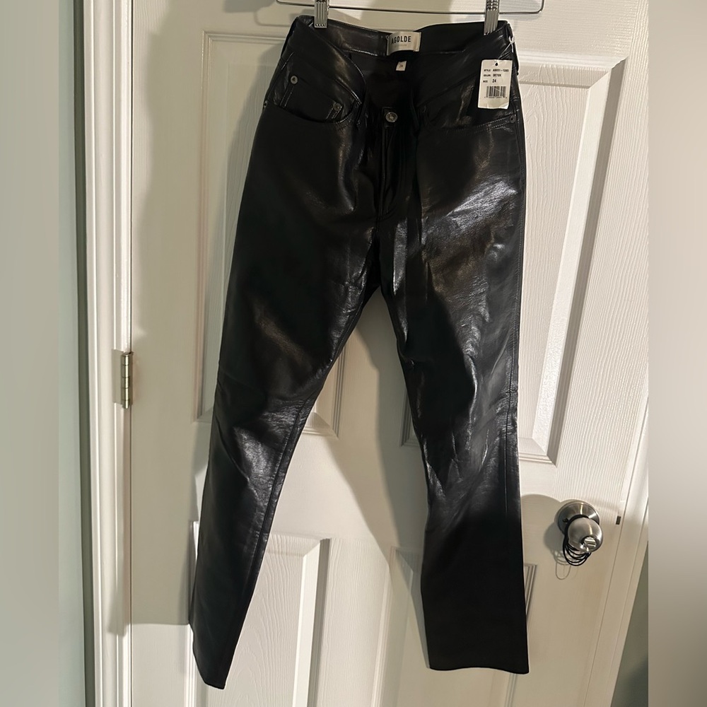 Agolde leather pants